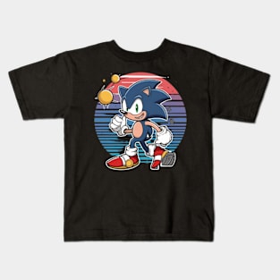 Custom Sonic the Hedgehogg Baseball Jersey Personalized Sonic Shirt Cartoon Sonic Matching Party Outfit For Sonic Lover Birthday Boy Kid Kids T-Shirt